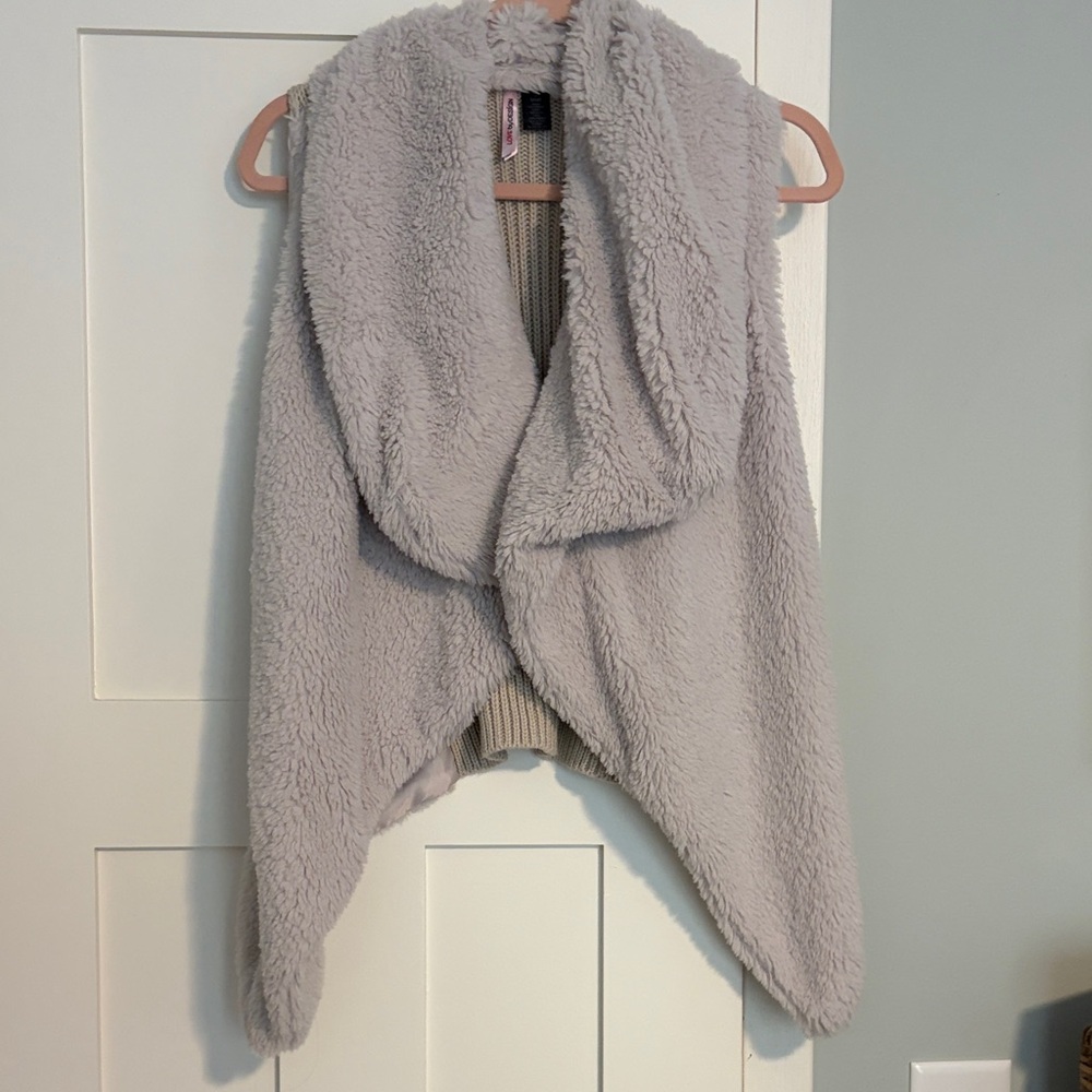 Love By Design Soft Beige Sherpa Vest